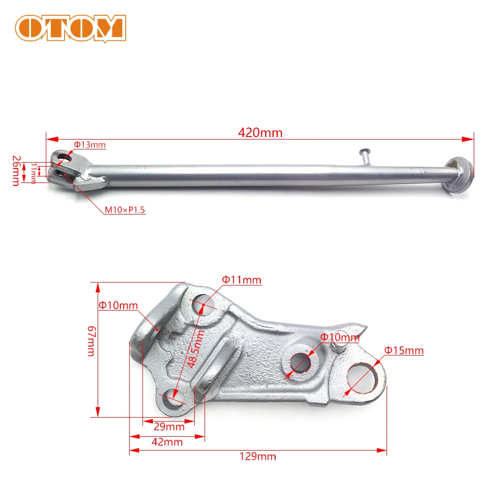 OTOM Motocross Footrest Bracket Side Stand Kickstand Lift Foot Support With Spring Bolt Kit For YAMAHA YZ125X YZ250X 2016-2022