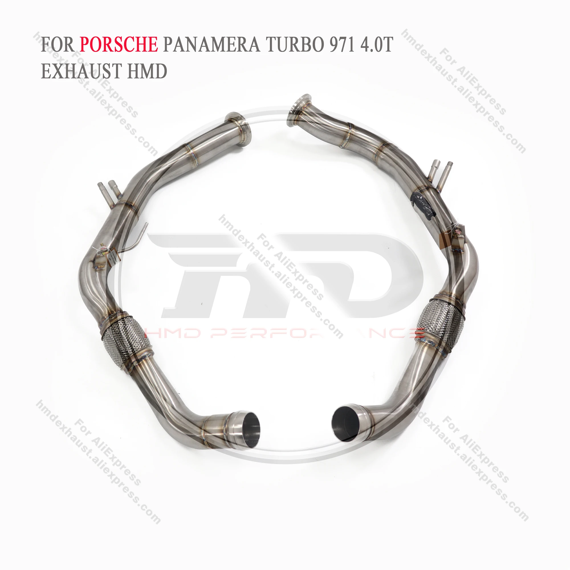 HMD Exhaust System High Flow Performance Middle Pipe for Porsche Panamera Turbo 971 4.0T With OPF Version