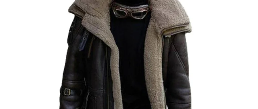 Men Winter New Imitation Leather Velvet Men\'s Coat Popular Thickened Coat Jacket Long Sleeve