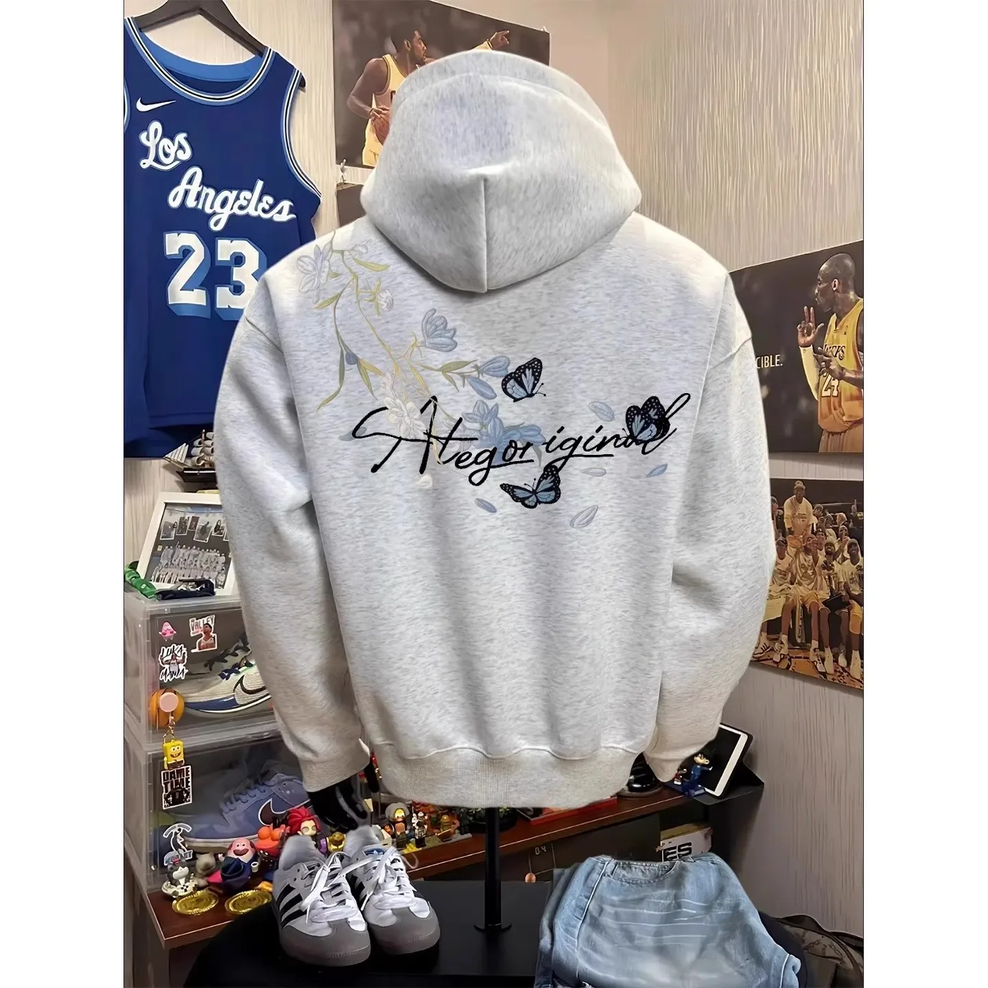 

Большой размер, 300 фунтов, американский стиль, с цветочным принтом, худи унисекс, осень-зима, новый дизайн, парные куртки, хлопок, дышащие, комфортные