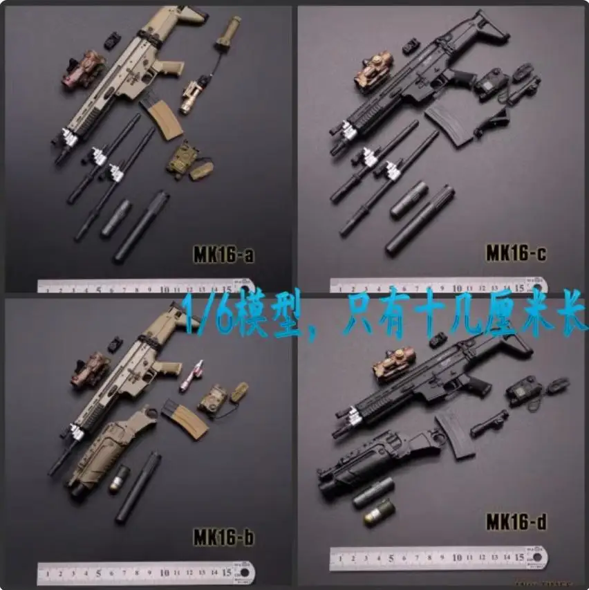 1/6 Soldier Weapon Mini Times Toys MK16 FNSCAR Assault Weapon Model Accessories For 12'' Action Figure In Stock