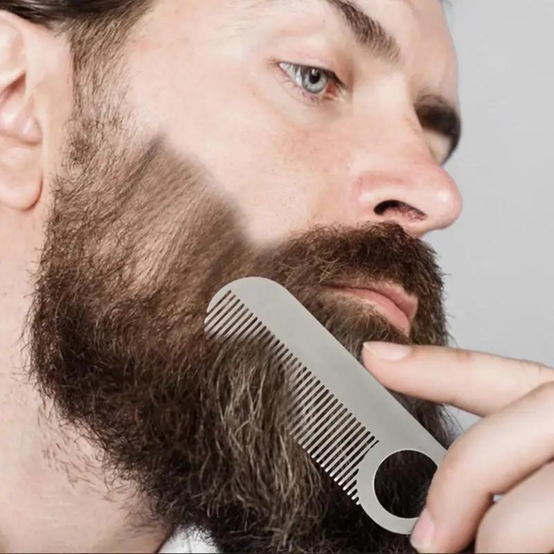 Metal Beard Comb Fine Tooth Beard Mustache Comb Travel Comb For Thinner Hair Styling Comb Dresser Hair Comb For Everyday