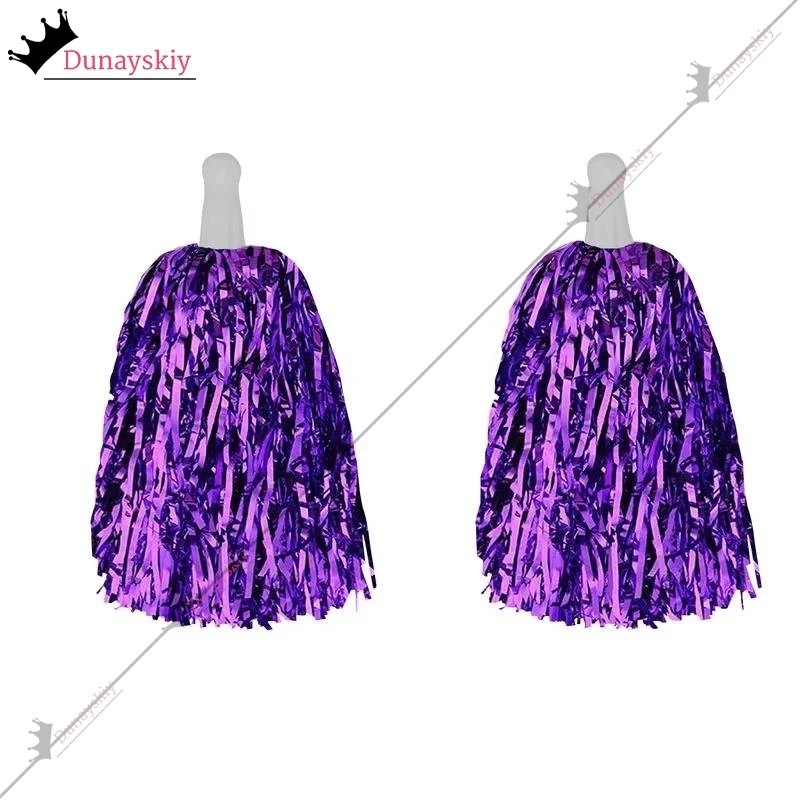 Child Girls Cheerleader Round Neckline Letters Printed Skirt 2Pcs Flower Balls Set School Season Sports Event Clothes