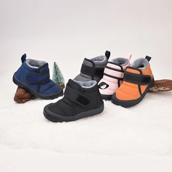 Winter New Kids Outdoor Anti-slip Waterproof Soft Plush Durable Snow Short Boots E8218