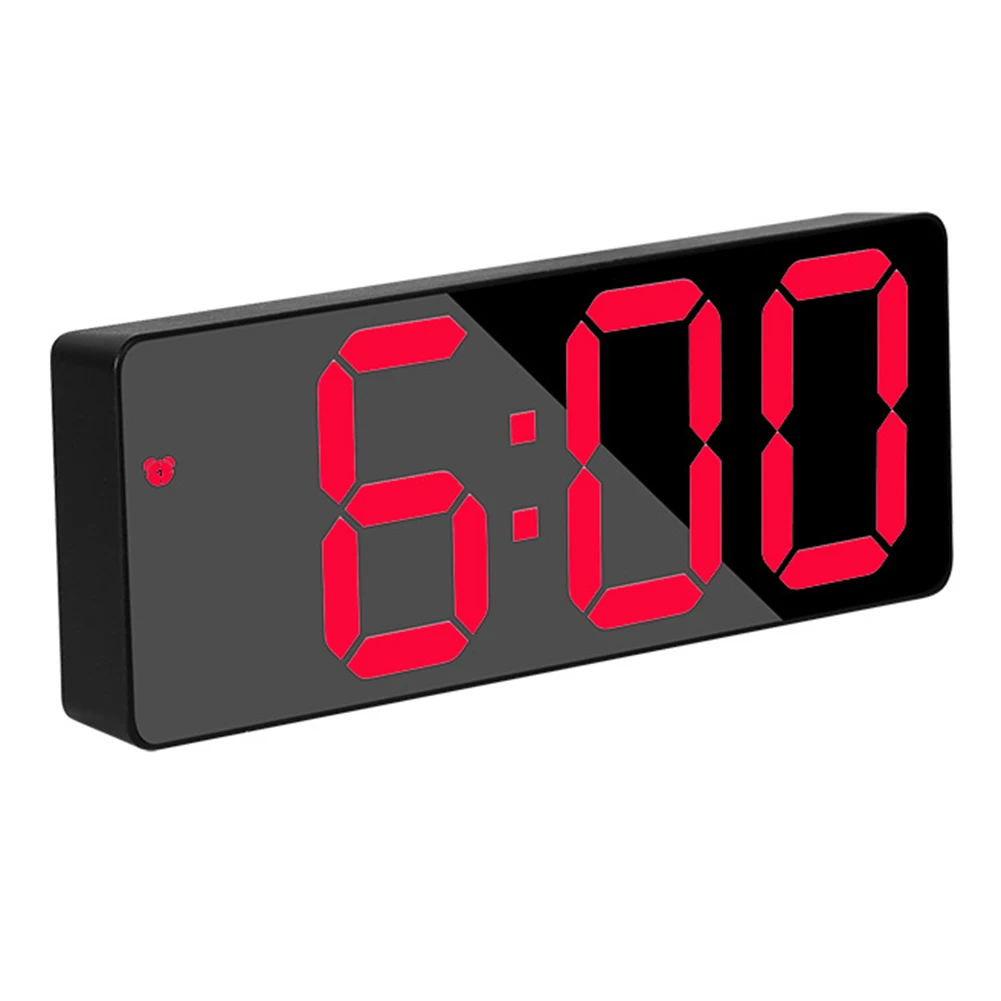 

Voice Controlled Electronic Clock with Large Display for Time Alarm Calendar and Temperature Stylish Home Decor