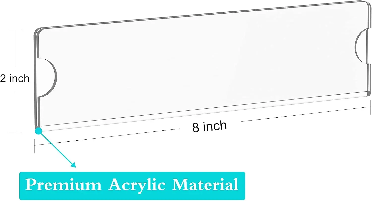 Clear Acrylic Wall Sign Holder Pack Door Office Classroom Home Frame Adhesive