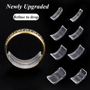 8 Sizes Silicone Invisible Clear Ring Sizer Anti-Loss Proof Invisible Ring Holder Retainer Shrinker for Large Rings