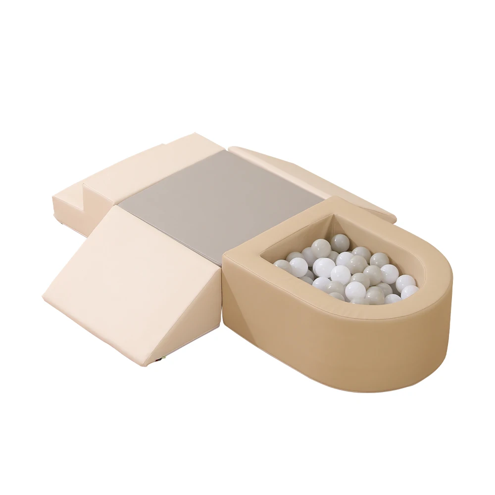 

Мягкая игровая домашняя игровая площадка для детей в возрасте 1-3 лет, пенопластовые блоки для скалолазания, лестница с шариками, активные игровые наборы для ползания для малышей