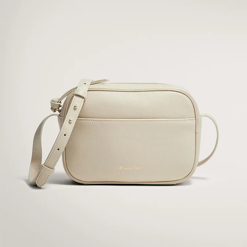 MOOQDAAX 2026 New Genuine Leather Women's Small Square Vintage Camera Women's Shoulder Bag Versatile Crossbody Bag