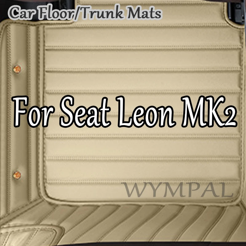 

Luxury "Custom Automotive Car Floor Mats For Seat Leon MK2 2006 2007 2008 2009 2010 Auto Luxury Leather Men Women Car Mats Full