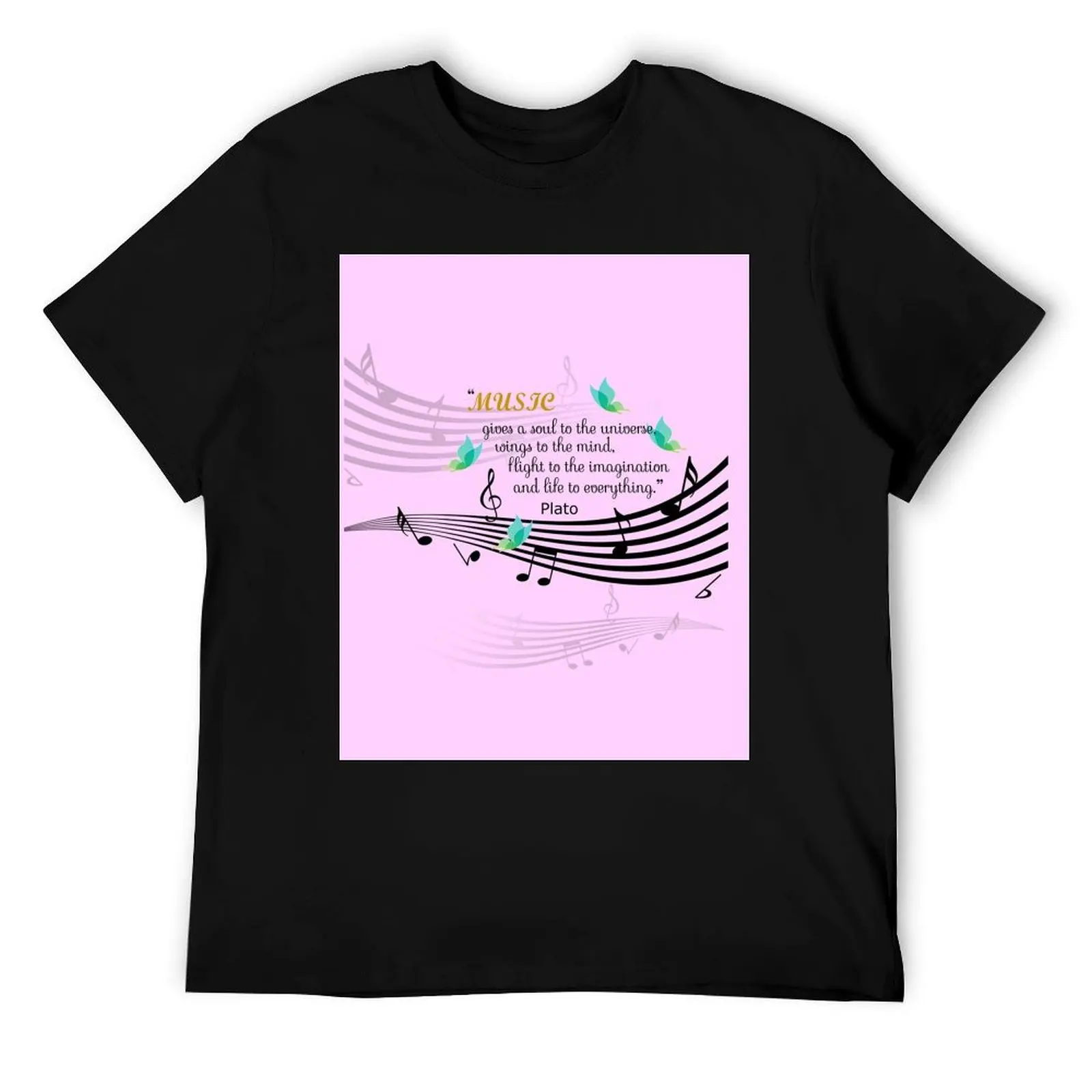 

Music Quote - Plato Philosopher T-Shirt t shirts designer cotton t shirts high quality man t shirt summer T-Shirt