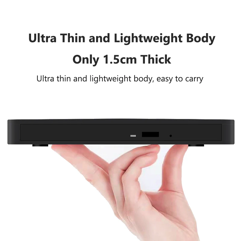 7-in-1 USB 3.0 Type-c External DVD RW CD Drive Burner Reader Player Optical Drive External For PC Laptop Desktop Mac OS