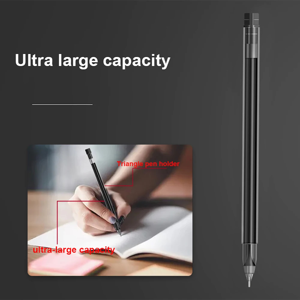 3/6/12Pcs 0.5mm Gel Pen High-capacity Black Red Blue Inks Triangle Pen Holder For Writing School Office Stationery Supplies