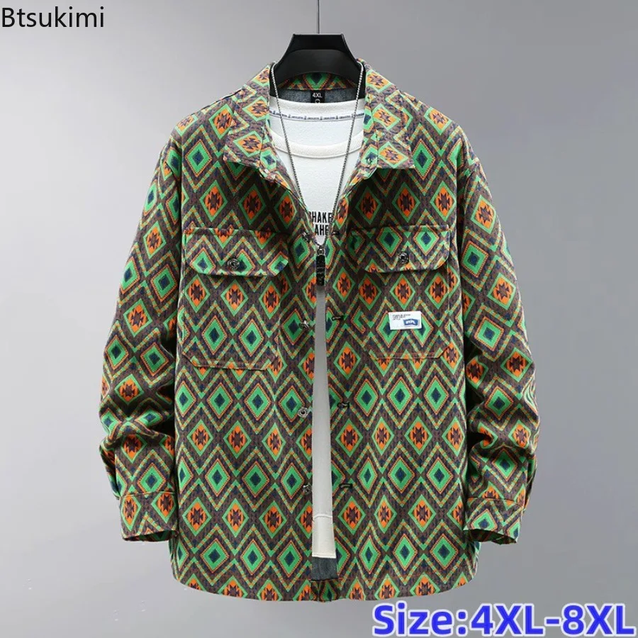 New Men's Vintage Denim Jacket Men Fashion Casual Streetwear Cargo Jacket Coat Plus Size Spring Autumn Denim Coat Big Size 8XL