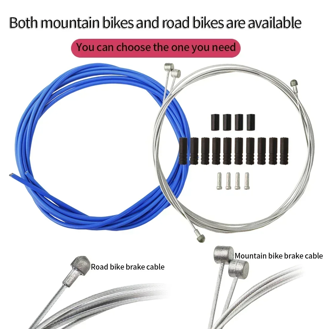 Juego de línea de freno de cambio de bicicleta de carretera, tubo de línea multicolor de 4/5mm, bicicleta de montaña universales para accesorios interiores, nuevo