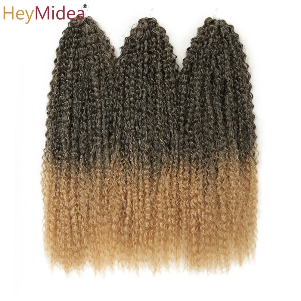 

Синтетические бразильские косички для женщин, африканские кудри, кудрявые волосы для плетения, блонд, омбре, коричневые пряди для наращивания.