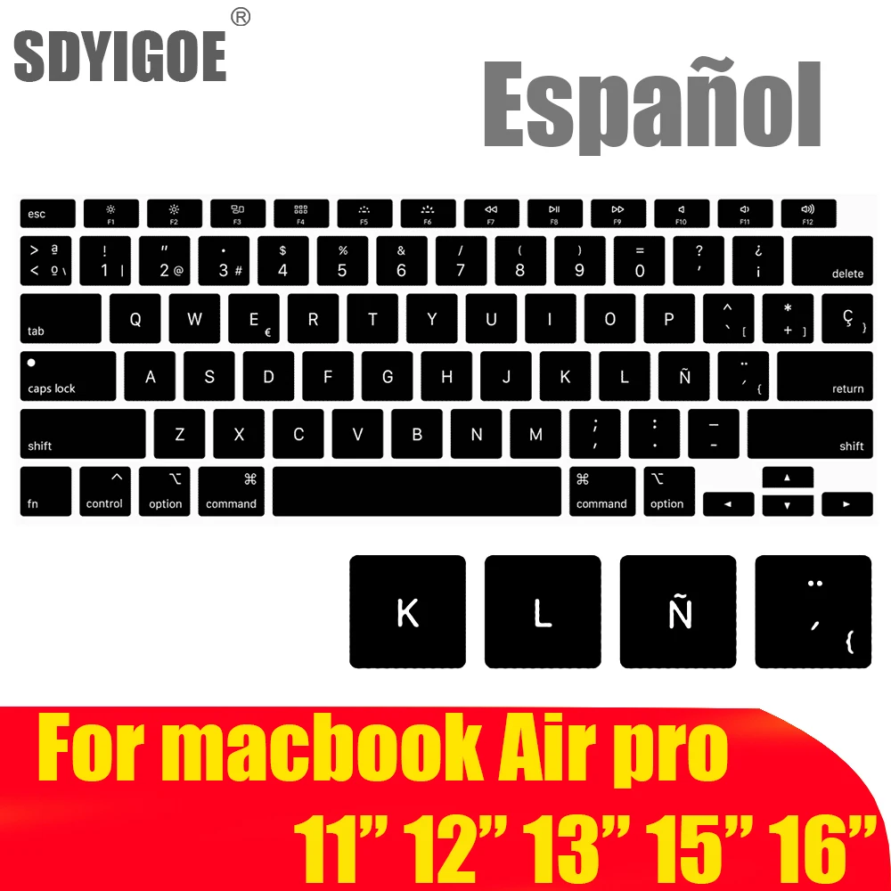 

With ñ Spanish Keyboard Cover Protector For Macbook Air13 A2337A2179 For Macbook Pro13 A2338A2289 A2159 Keyboard protective film