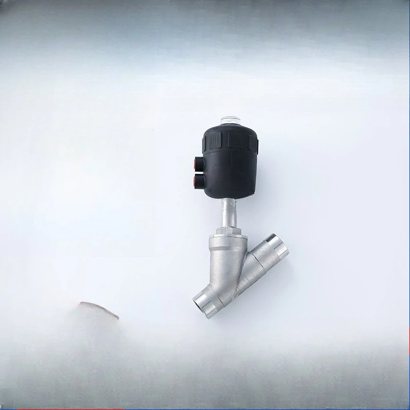 Welding pneumatic angle seat valve (plastic head) high temperature resistant steam valve waterproof drop resistant cut-off valve
