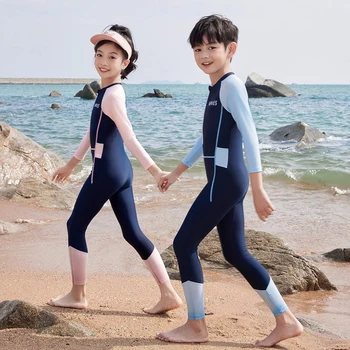 Full Body Boys Rash Guard Swimsuit 5 Full Body Boys Swimwear Sun Protection Kids Swimsuit One Piece Children Long Sleeve Bathing Suit Summer Swimming Pool Clothes 5