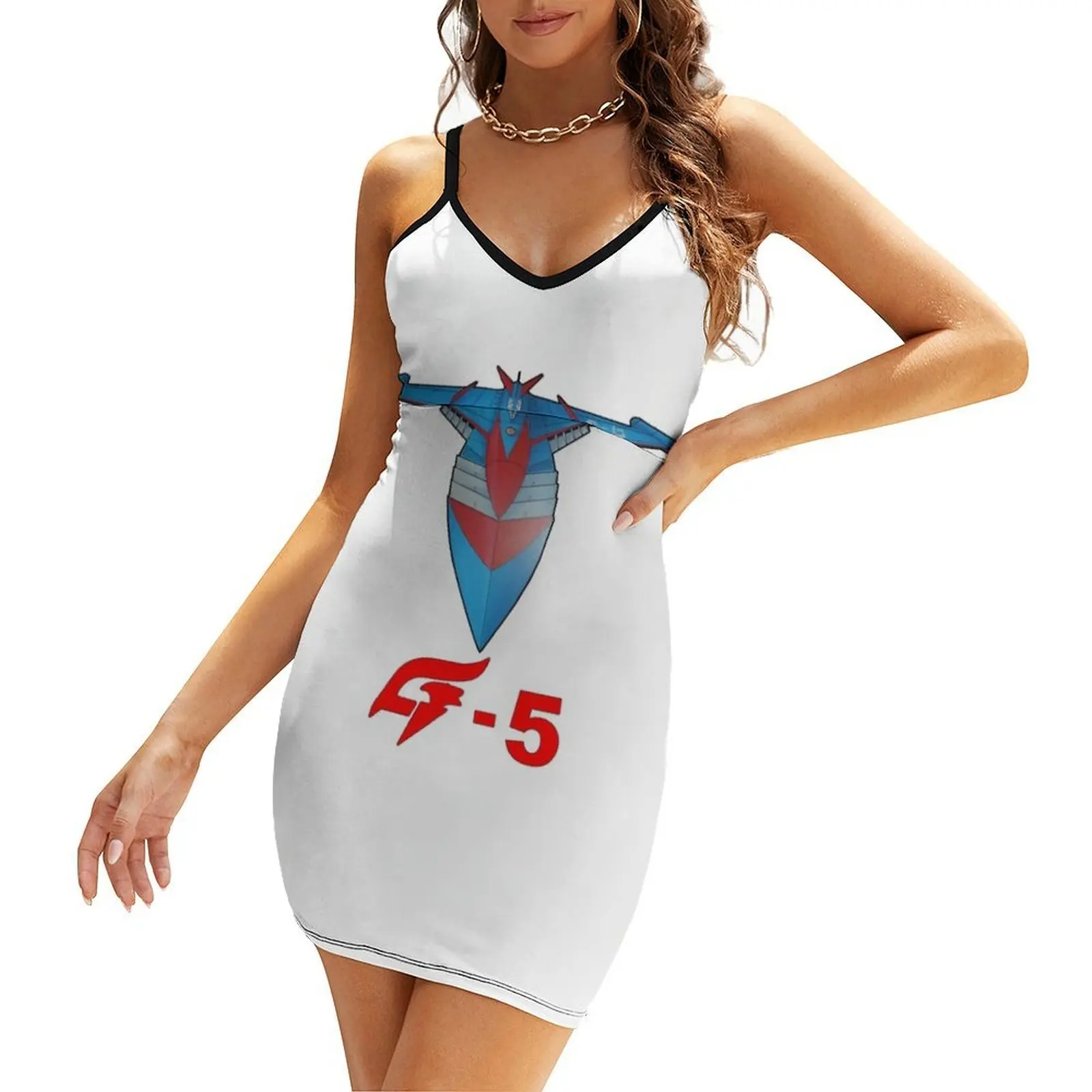 

Battle of the Planets & Gatchaman God Phoenix G-5 Sling Dress Beachwear Women's summer dresses Aesthetic clothing