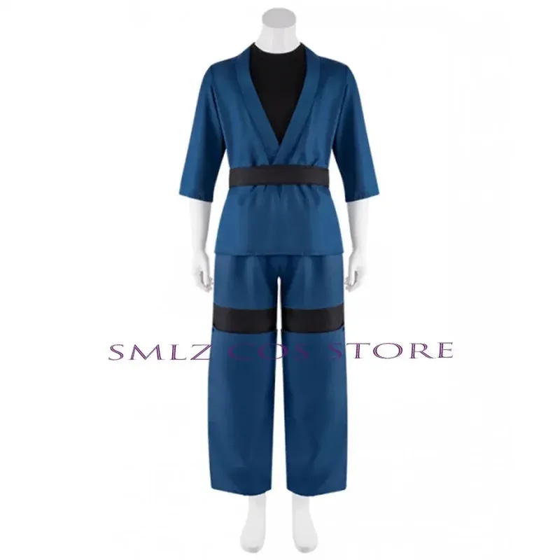 CyAnime A Young Master Cosplay Shinmon Benimaru Cosplay Costume Man Blue Kimono Wig Suit Halloween Party Uniform Outfit for Men