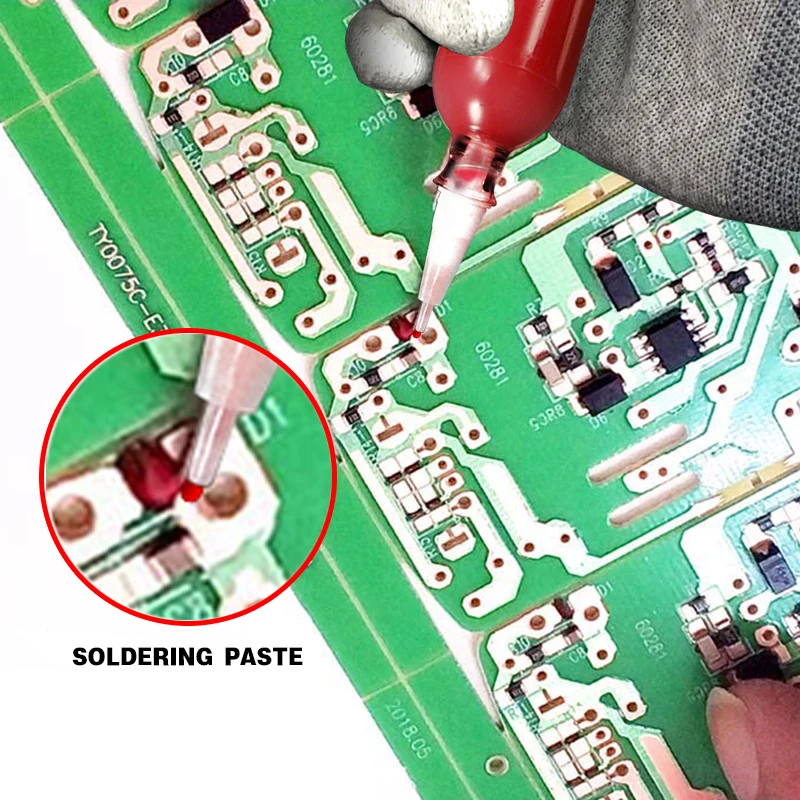 2pcs 30ml/38g Red Glue Epoxy Resin Adhesives for BGA Chip Resistors Capacitors IC Chips SMT SMD Repair with 10pcs Needles