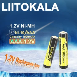 LiitoKala Ni-10/AAA 1.2V 1000mAh rechargeable battery AAA camera flashlight toy shaver pre charged nickel hydrogen battery