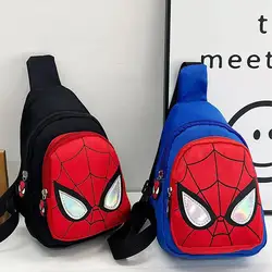 Marvel Anime Figure Spiderman Bag Children's Shoulder Bags High Capacity Spider Man Chest Bag Messenger Bag Kids Backpack Gifts