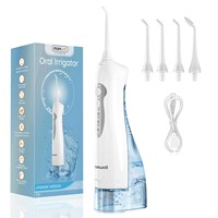 Oral Irrigator Mornwell New D52Pro Rechargeable Water Flosser Portable 300ML 4 Nozzles Dental Water Jet Waterproof Teeth Cleaner