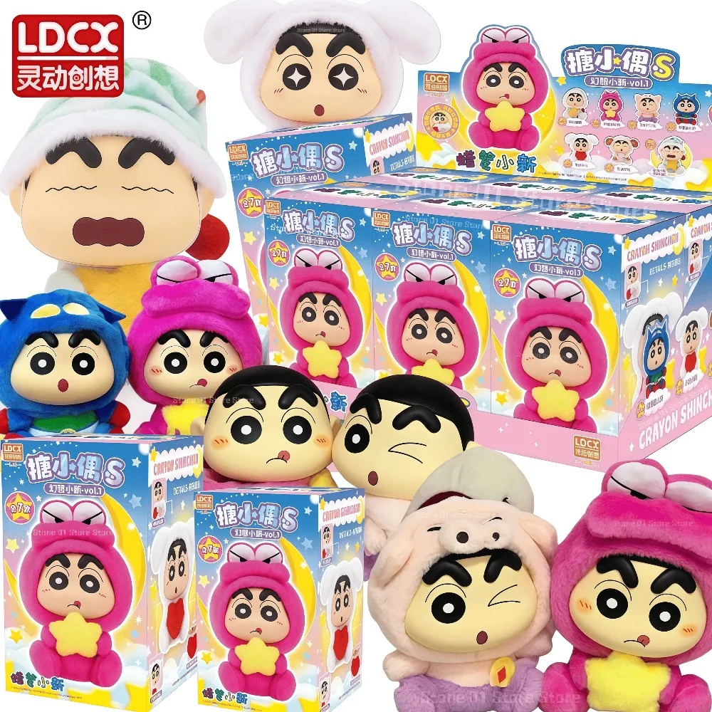 LDCX Crayon Shin-Chan caja ciega serie de fantasía juguete de peluche figura de acción modelo muñeca colección decoración juguete regalo de cumpleaños juguete