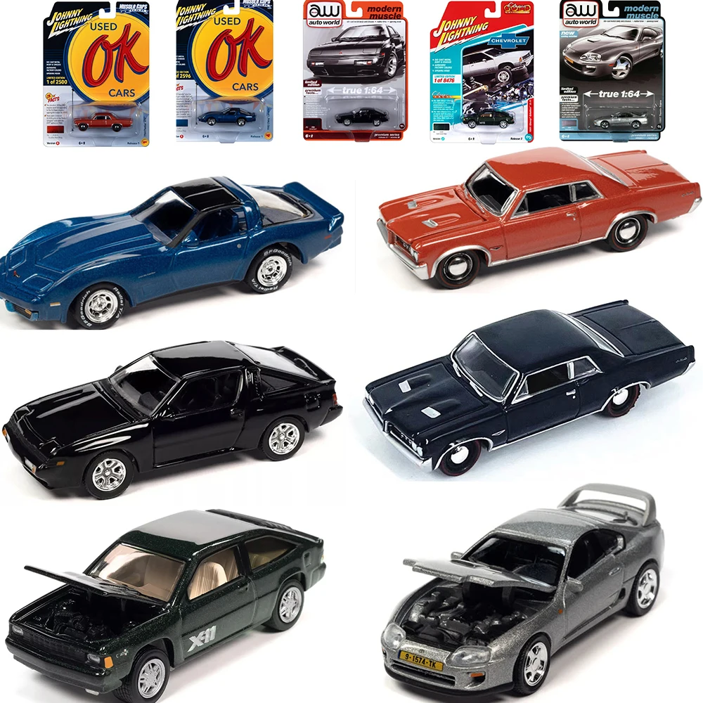 1/64 Alloy Model Car 1:64 Johnny Lightning Auto World Toyota Subaru Voyager  Mitsubishi 300 GT Ford 1982 Muscle Car Toy Boy Plym