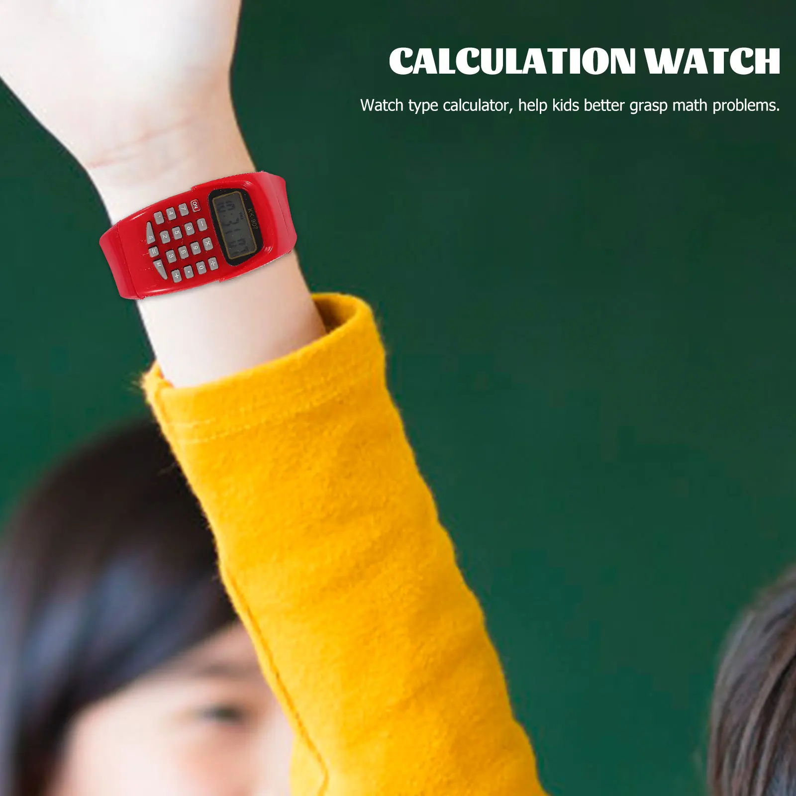 

2pcs Computer Watch For Portable Calculation Watch Geometric Math Function Birthday Gift Calculator For Green