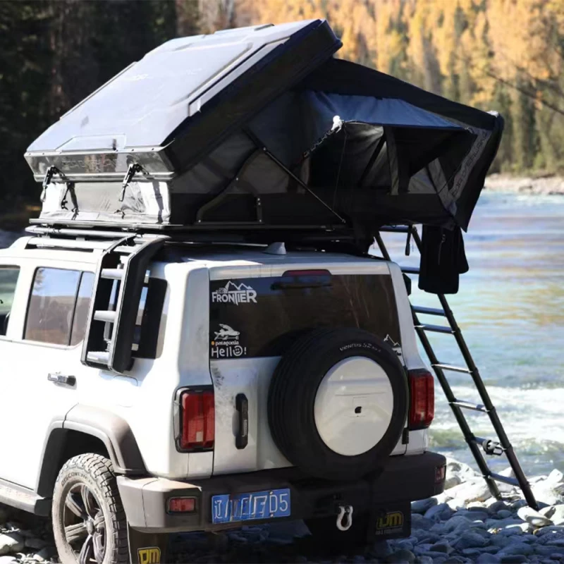 

High Quality Outdoor Suv Truck Roof Top Hard Hot Sale Camping Red Shell ABS Rooftop Trailer T