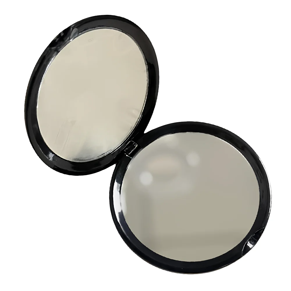 مرآة مكياج محمولة على الوجهين، مرآة مكياج مستديرة قابلة للطي بجيب صغير محمول للسفر، أداة تجميل التجميل #5