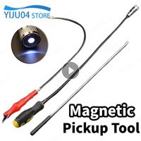 Magnetic Pickup Tool Flexible LED Magnetic Pick-Up Tool Grip Flexible Magnet Stick Handy Tool For Picking Up Nut Bolt Hardware