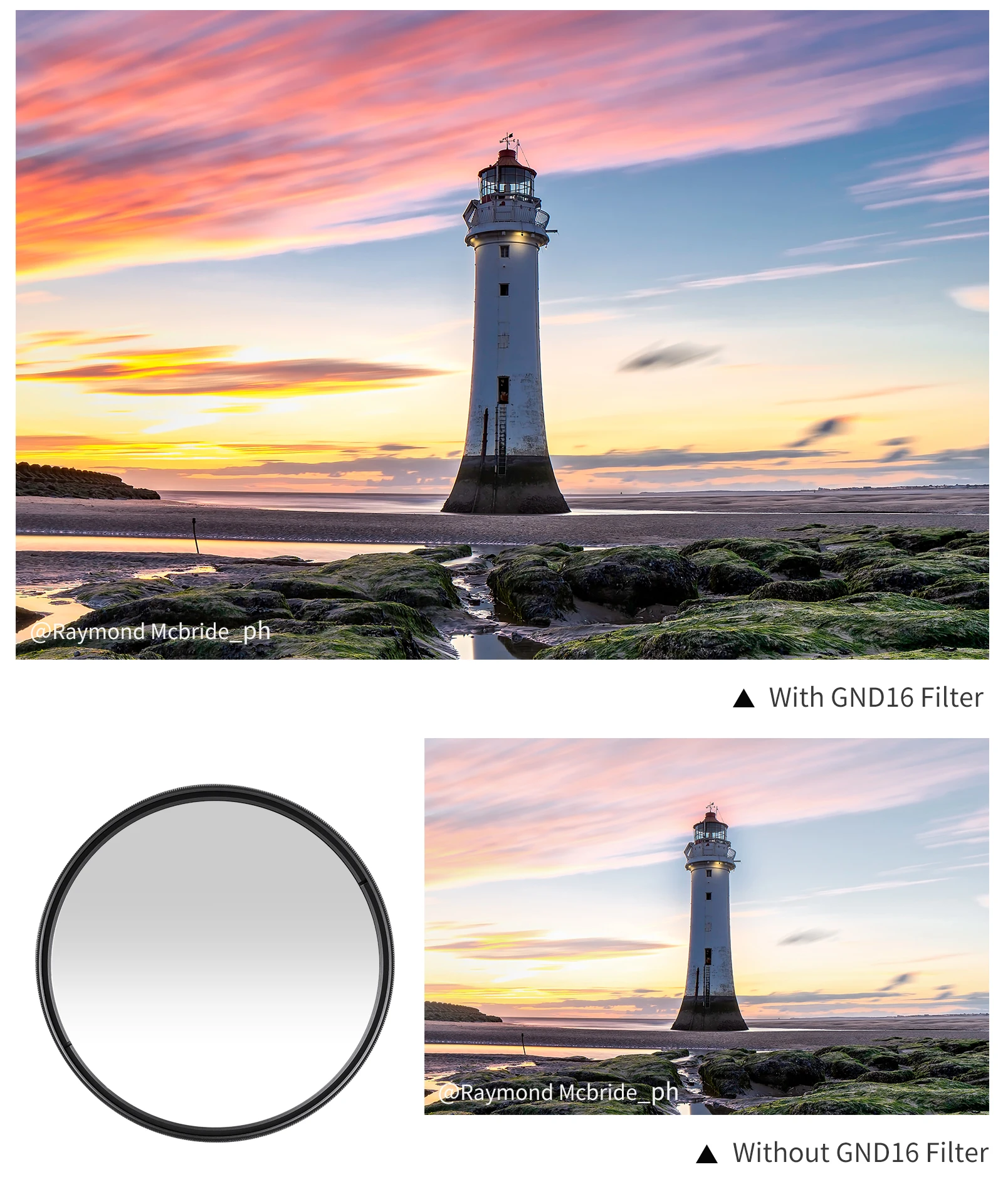 K&F Concept Nona-X Soft GND16 Circular Gradient Filter 28-Layer Water And Dust Proof Coatings And Light Reducing Blue Film