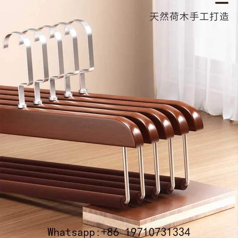 High-quality non-marking flocking pants rack, special hanger for hanging, solid wood non-slip and anti-shoulder corner