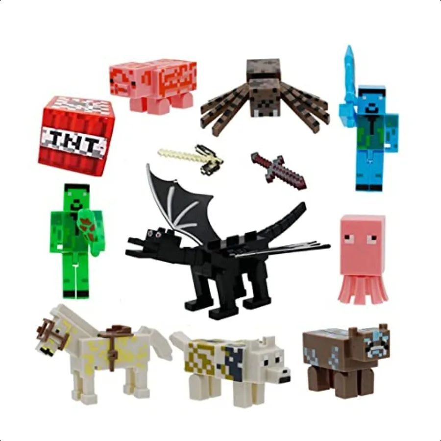 

12Pcs Pixel Cake Topper Video Game Theme Birthday Cake Decoration DIY
