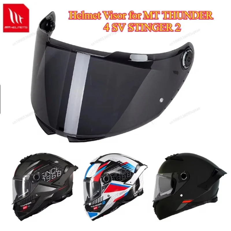 Motorcycle Helmet Visor Replacement for MT THUNDER 4 SV STINGER 2 Windproof UV-proof Accessory