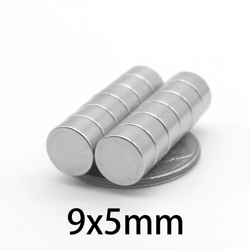 

10~200PCS 9*5 mm Round powerful magnets Disc N35 9x5 mm neodymium magnet 9mm x 5mm Permanent NdFeB magnet strong 9x5mm