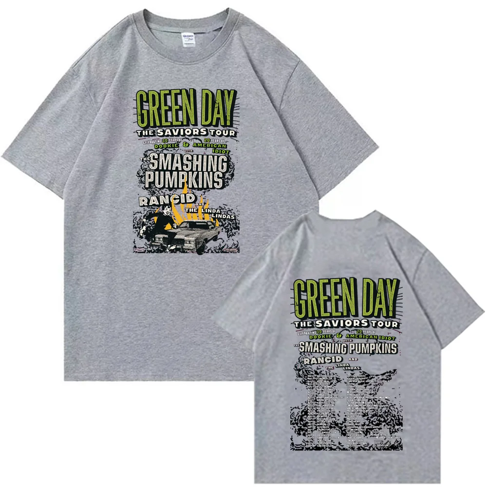 Green Day Saviors T-Shirts O-Neck Short Sleeve Shirts Fans Gift