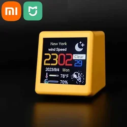 Xiaomi MIJIA Inteligentna wersja Stacja pogodowa Elektroniczny pulpit LED LCD Cyfrowy zegar stołowy WiFi Elektroniczna stacja pogodowa