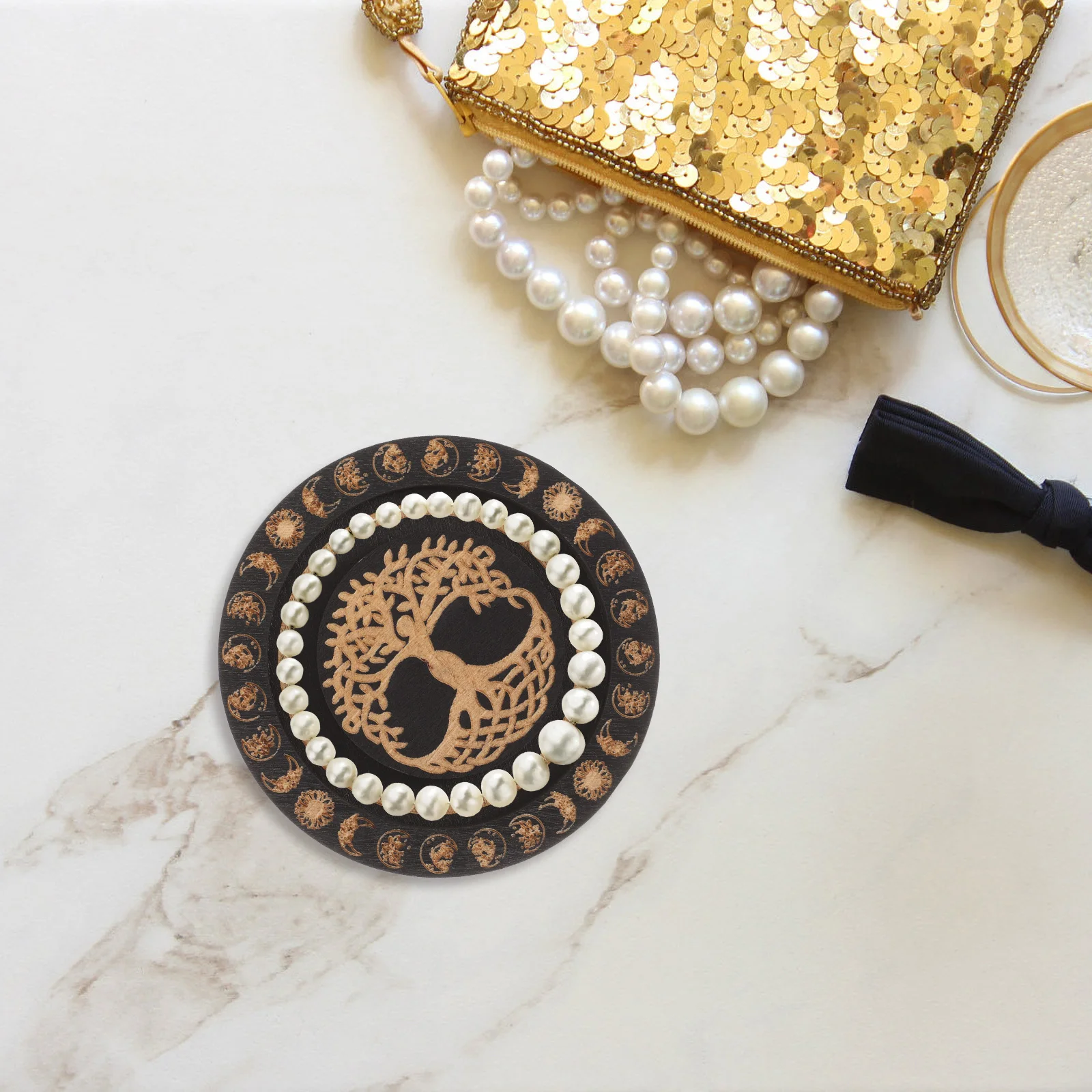 

Wooden Bracelet Display Tray Smooth Surface Retro Jewelry Dish Beaded Plate Storage ganizer Decor Accessories Holder Long Life