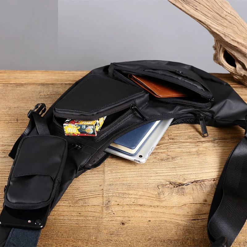 High Quality Men Nylon Cross Body Messenger Shoulder Bags Male Half Moon Travel Assualt Multi-purpose Sling Chest Day Pack