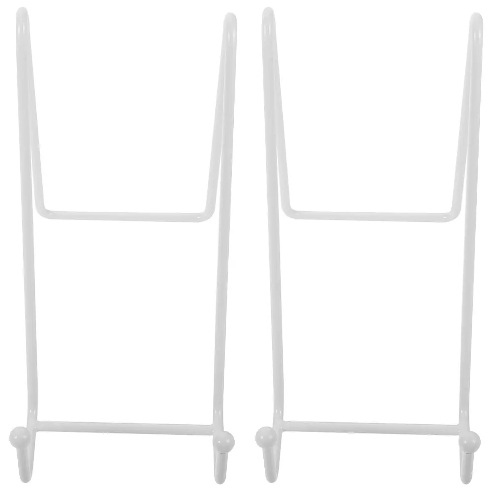 

2 Pcs Iron Photo Frame Stand Racks Double Display Card Table Top Easel Plate Book Holder Small Easels for Display Metal Plate