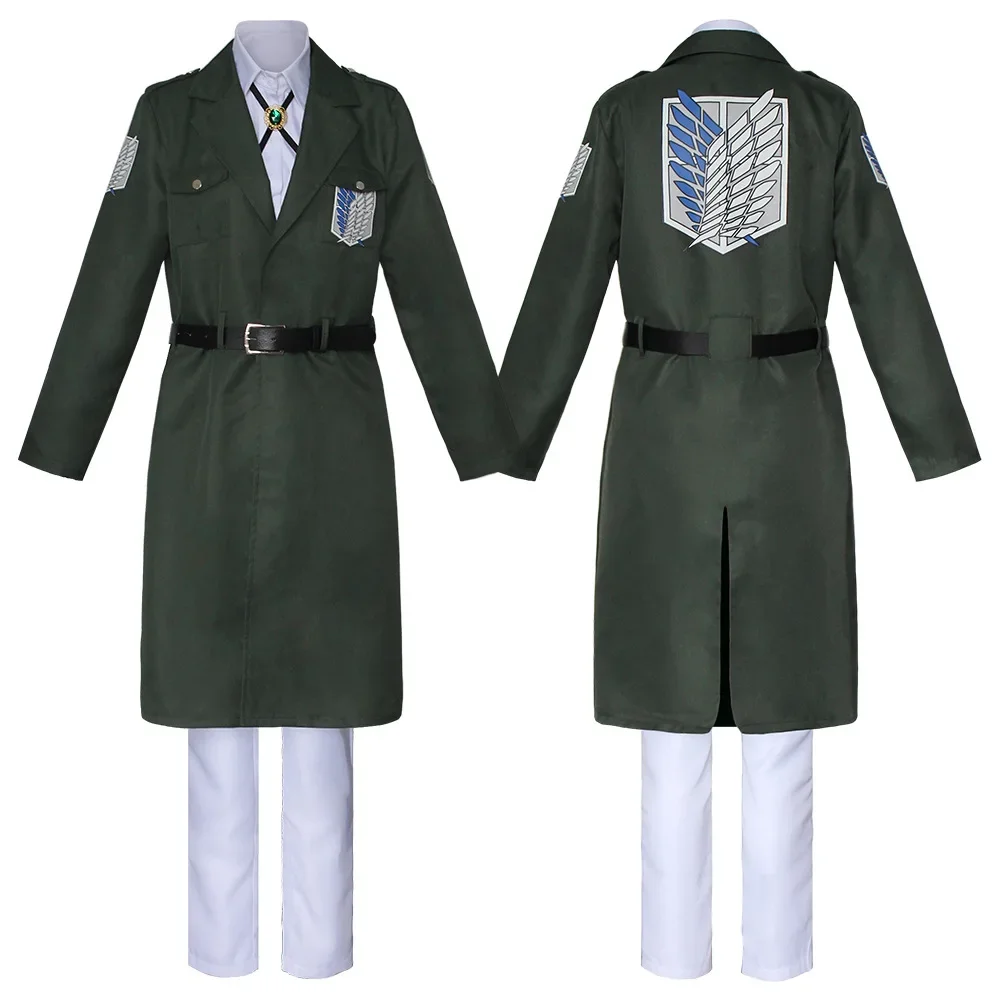 Attack on Titan Cosplay Traje para Homens e Mulheres, Eren, Levi, Shingeki No Kyojin, Legião Scouting, Jaqueta Soldado, Casaco, Uniforme Blusão