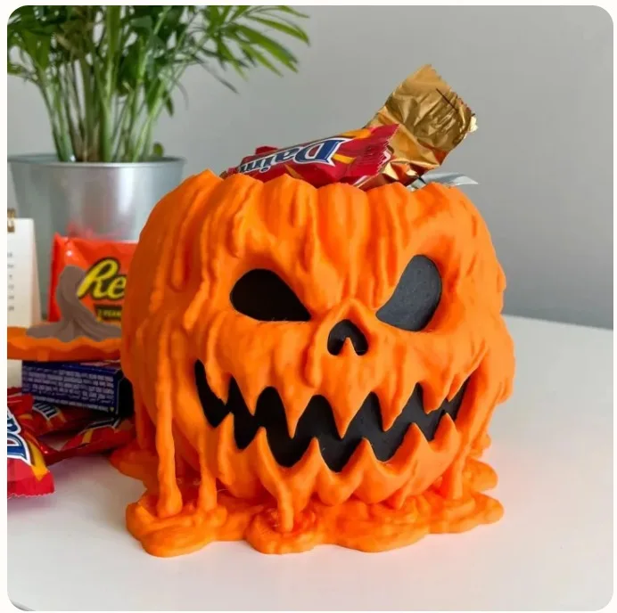 

Monster Halloween Pumpkin Head Home Decoration Ornament Resin Can be Stored Living Room Ornament Storage Ornament Durable