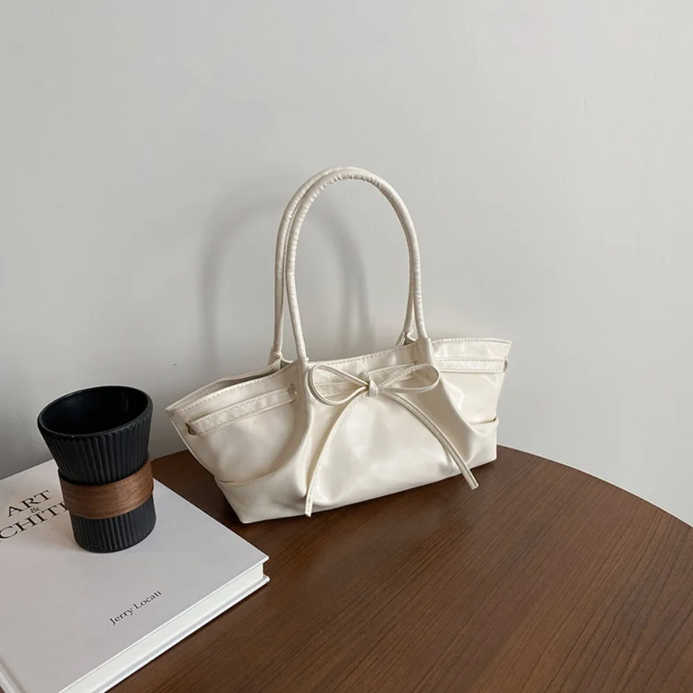 

Elegant Designer Bowknot Bucket Bag Gentle Pu Leather Bow Cross Body Bag Casual Multi-color Women's Tote Bag Girls