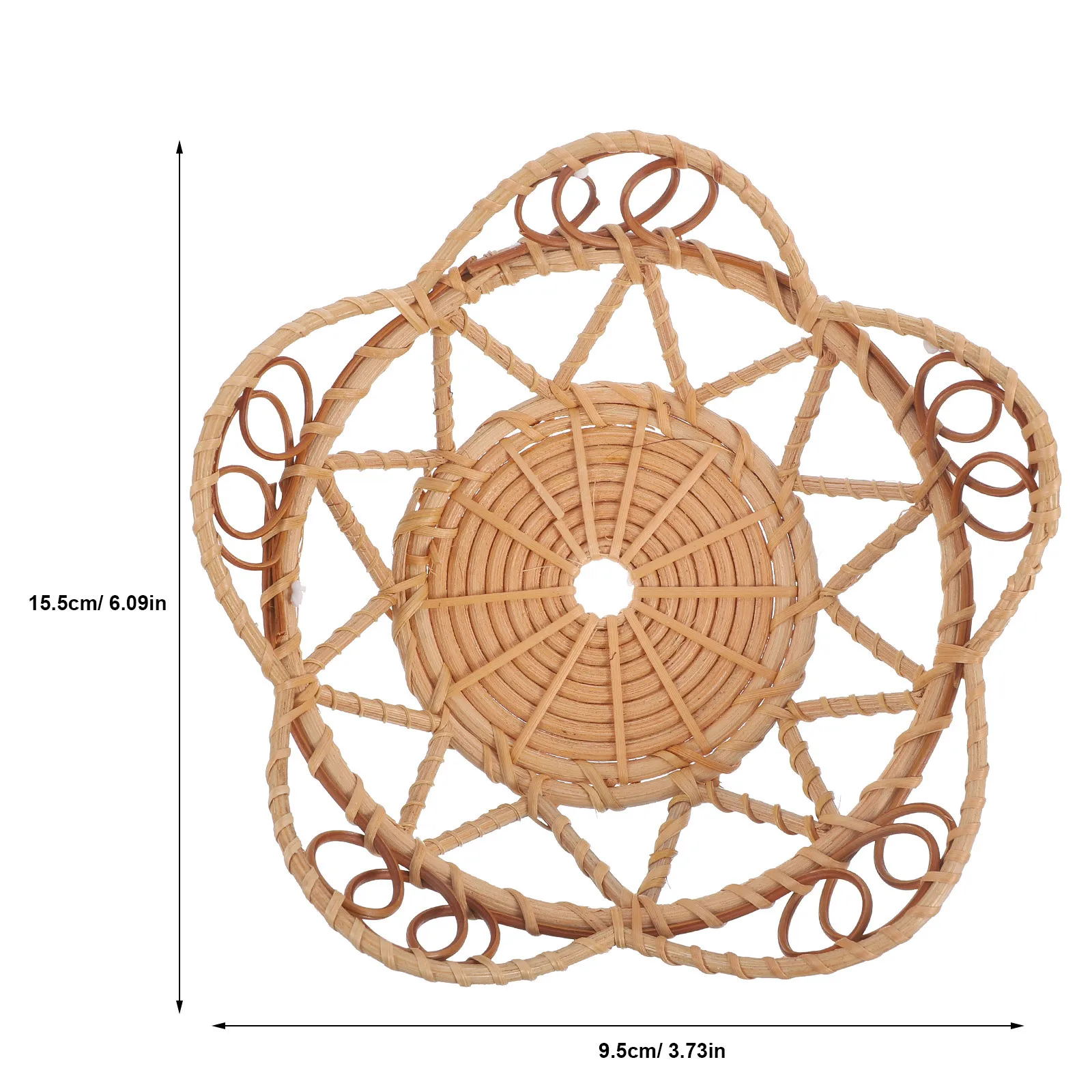 سلة فاكهة الروطان الطبيعي المنسوجة يدويا تخزين تخزين وعاء تقديم المنسوجة حاوية الوجبات الخفيفة للمنزل المطبخ مقهى صينية مزخرفة