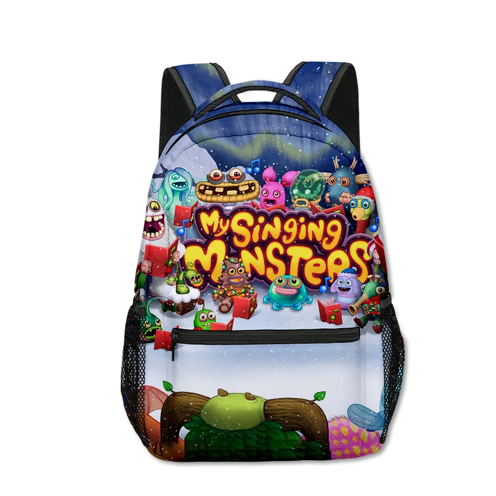 Harajuku Cool Youthful School Bags Unisex my singing monsters Travel Bags 3D Print Oxford Waterproof Notebook Shoulder Backpacks